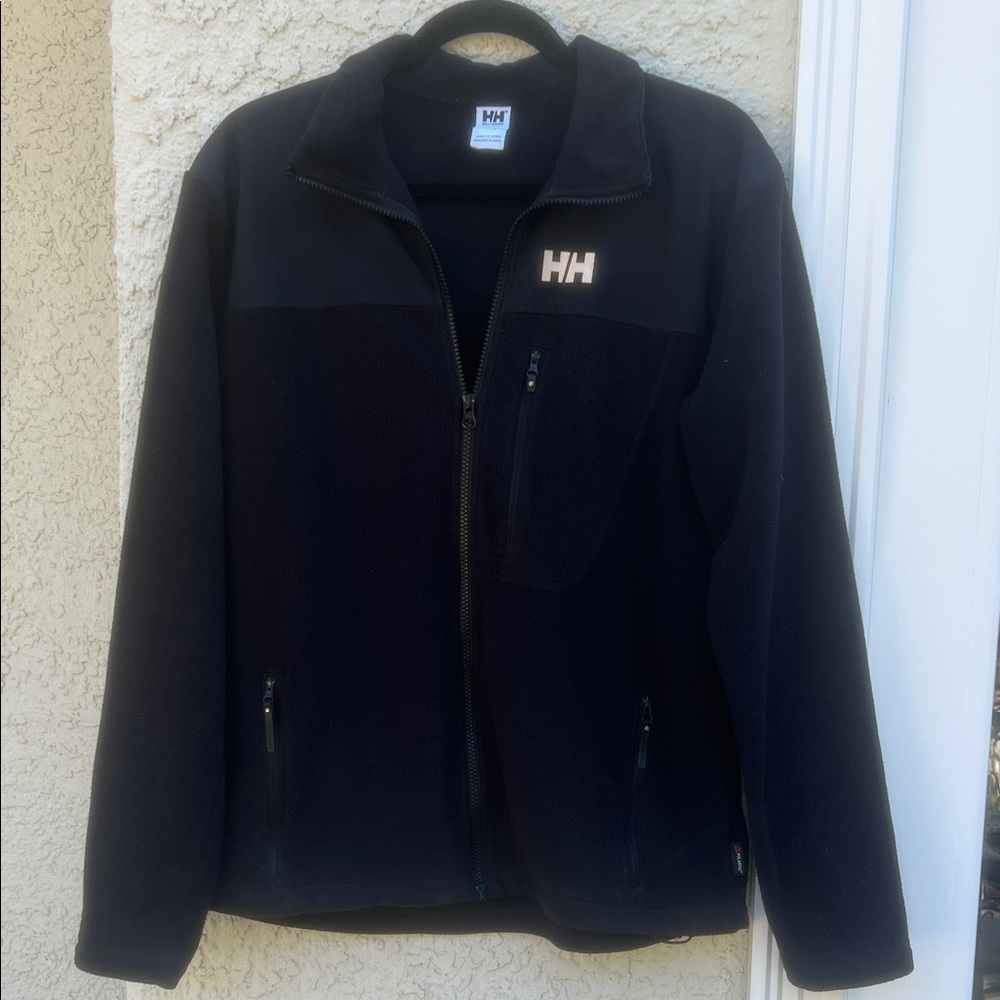 Helly Hansen Men's Polartec Black Fleece Zip up Jacket Size L